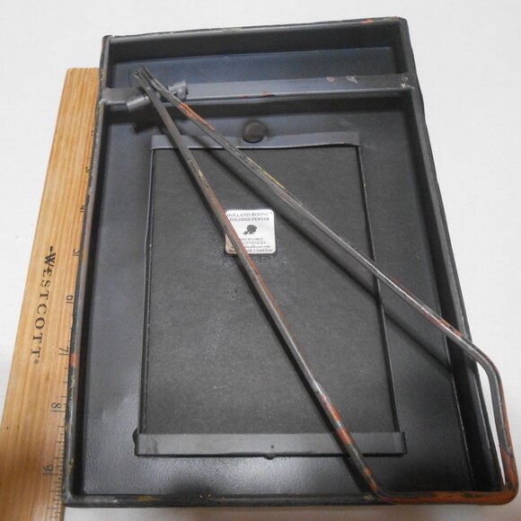 VTG HOLLAND BOONE POLISHED PEWTER LEAD FREE PICTURE FRAME HOLDS 4X6" PHOTO GLASS - Picture 9 of 12